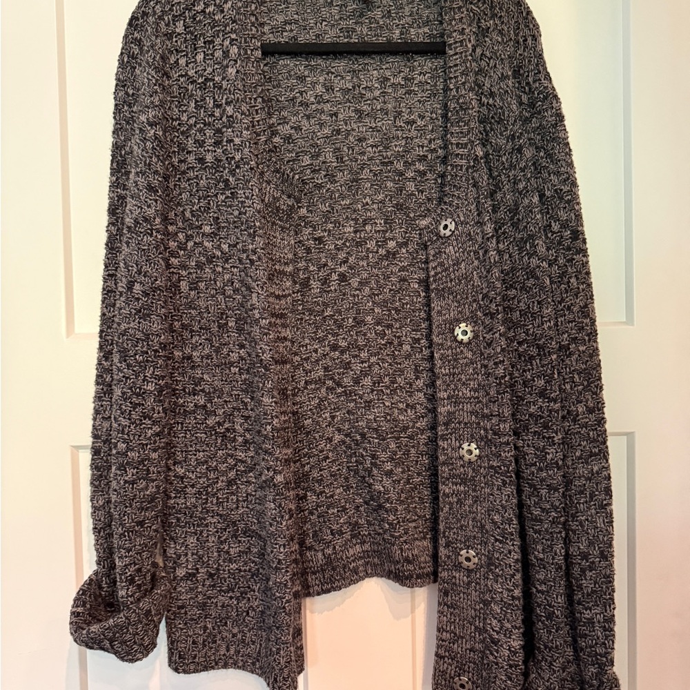 Croft & Barrow Charcoal Cardigan Sweater